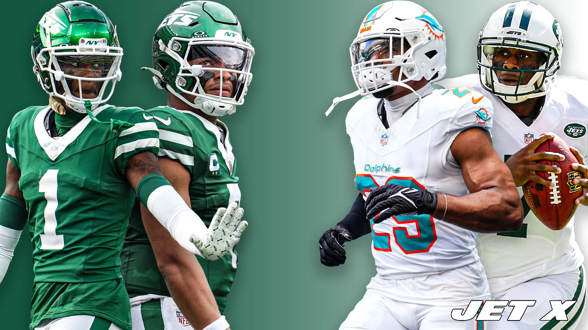 Geno Smith, Minkah Fitzpatrick, New York Jets