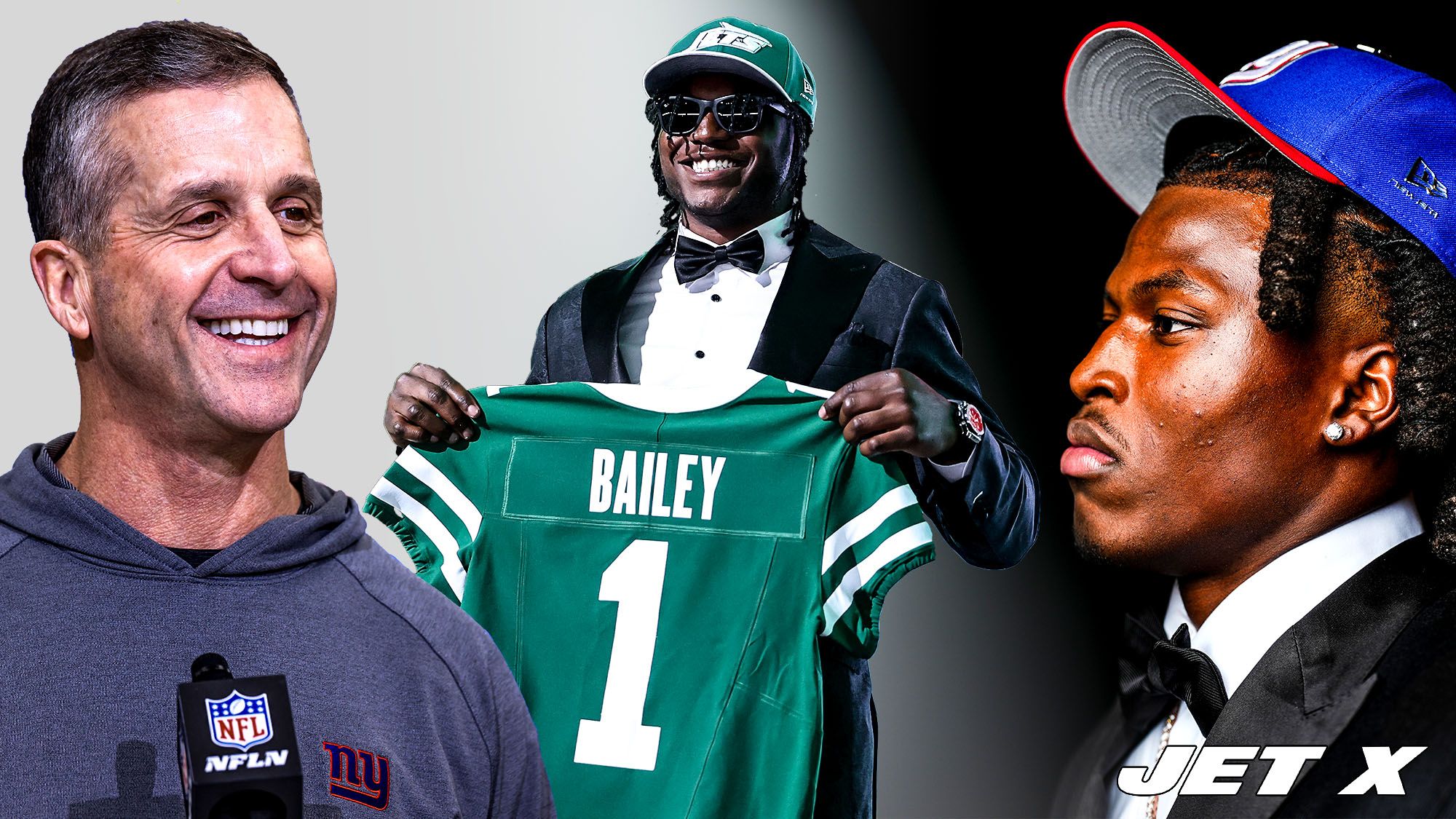 Jets, Giants, John Harbaugh, David Bailey, Arvell Reese