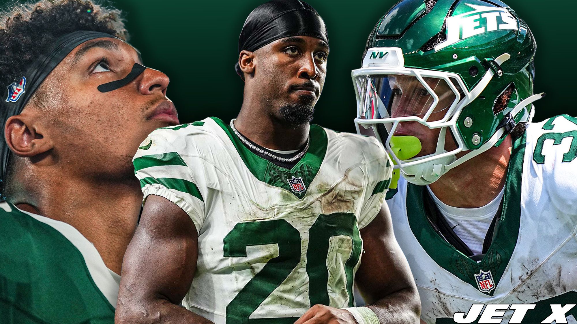 Braelon Allen, Breece Hall, Isaiah Davis, New York Jets, Jet X Graphic