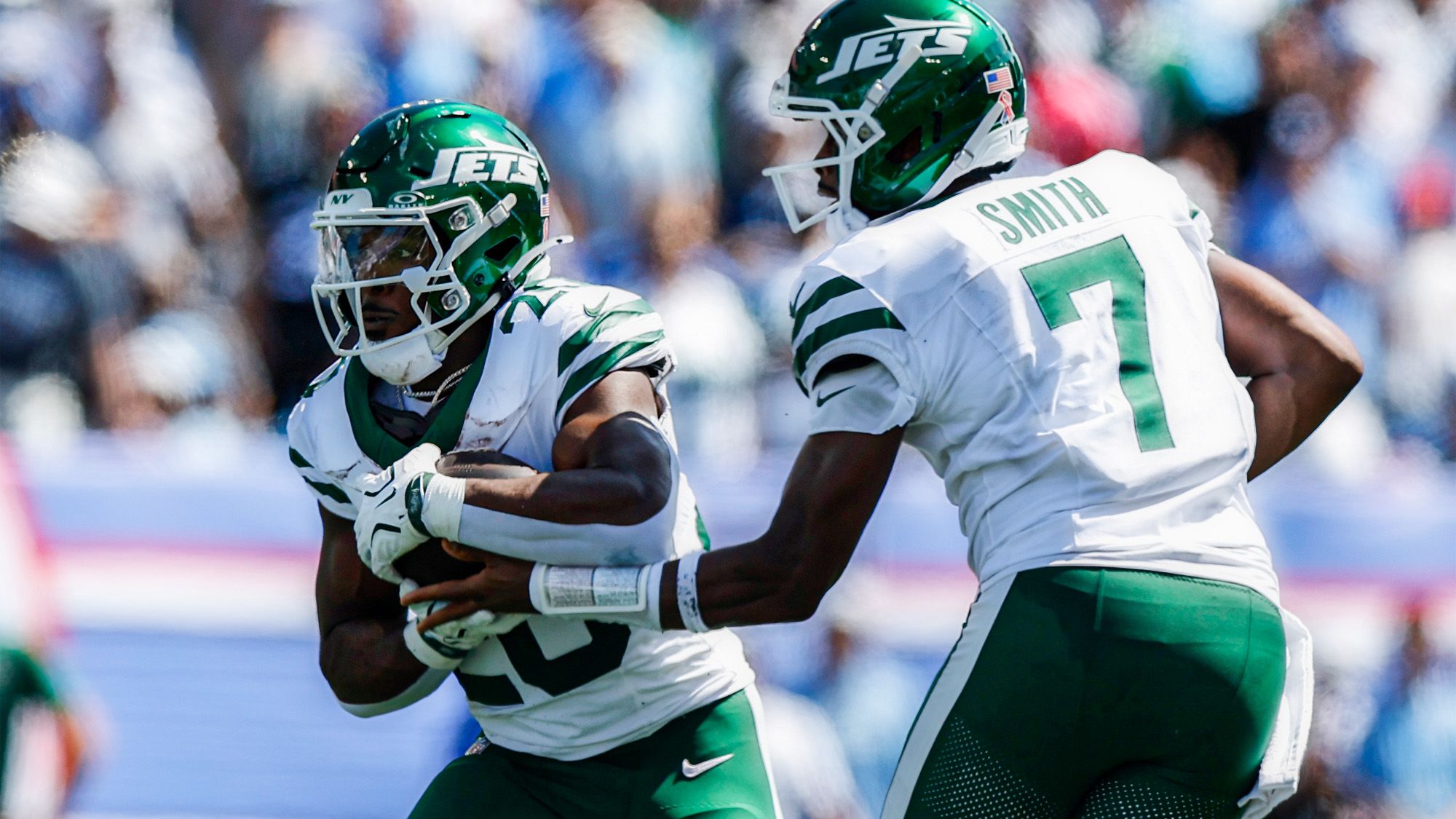Breece Hall, Geno Smith, New York Jets