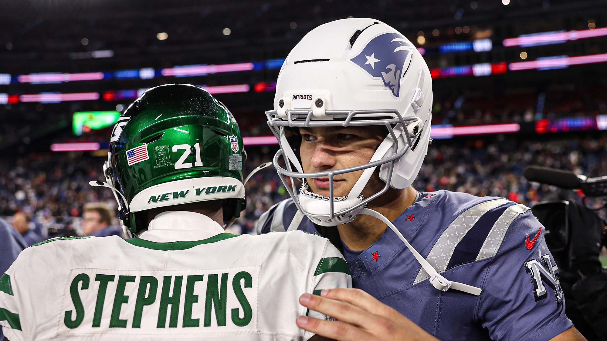 New York Jets, New England Patriots, Drake Maye, Brandon Stephens