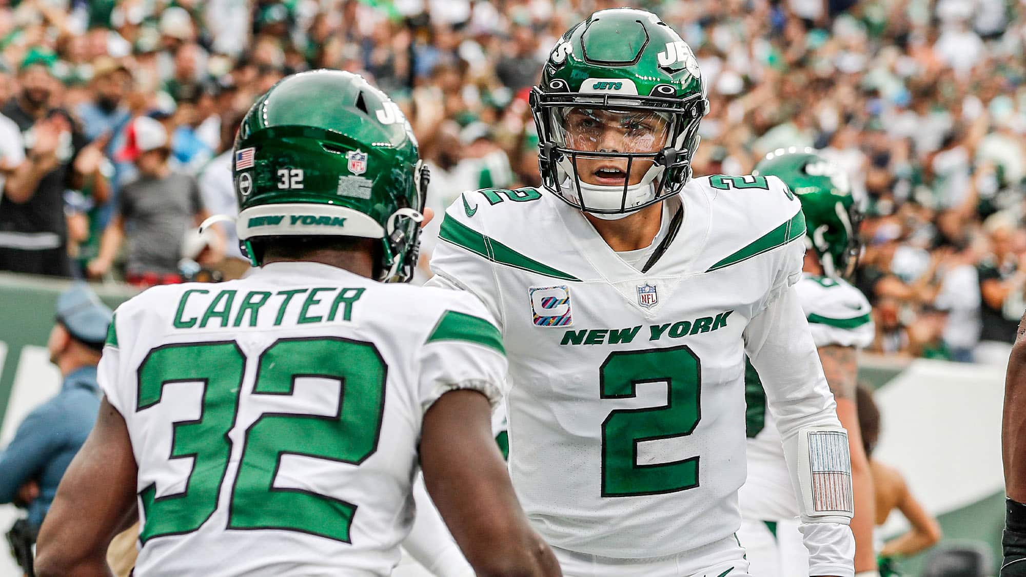 Zach Wilson, Michael Carter, Stats, NY Jets