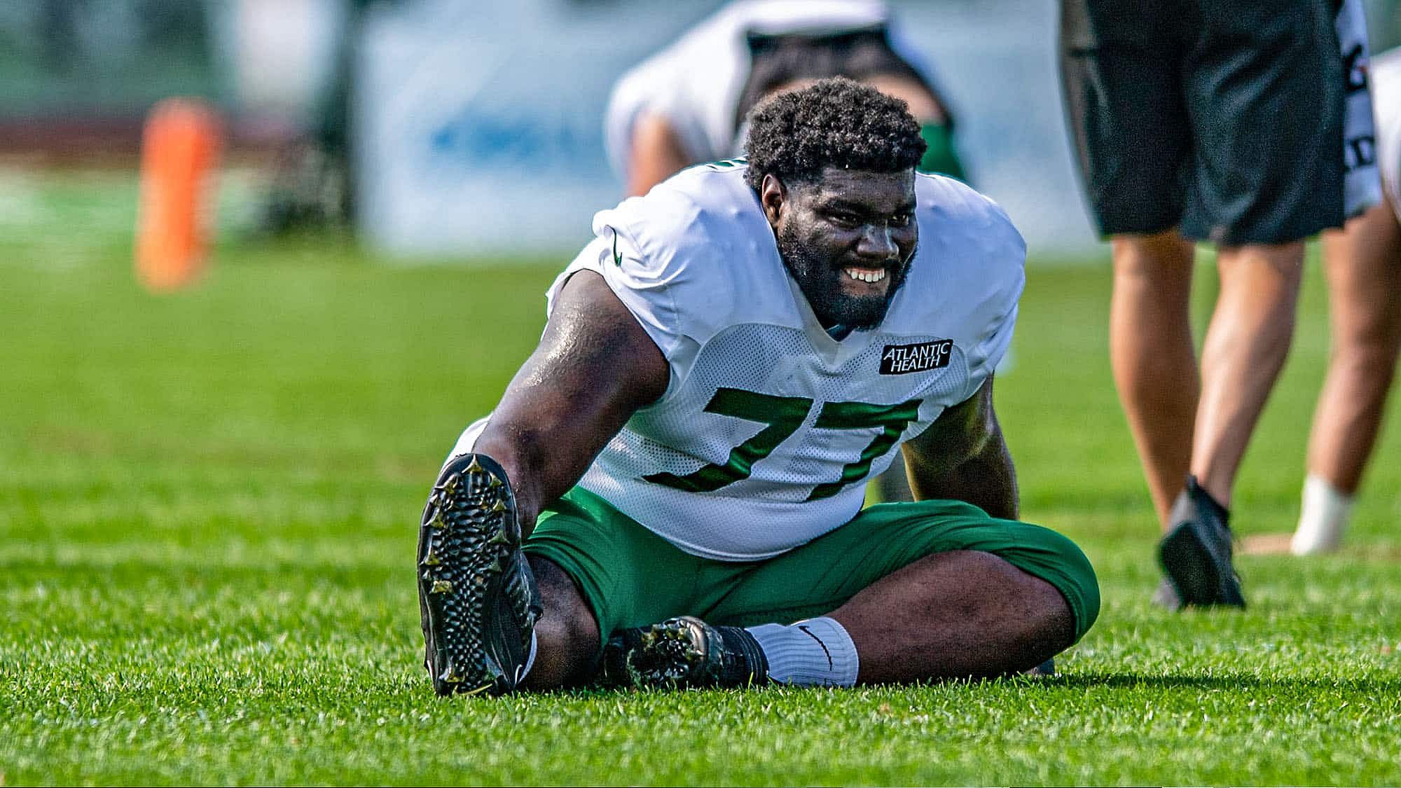 Mekhi Becton, NY Jets, Film, PFF Grade, Preseason 2021