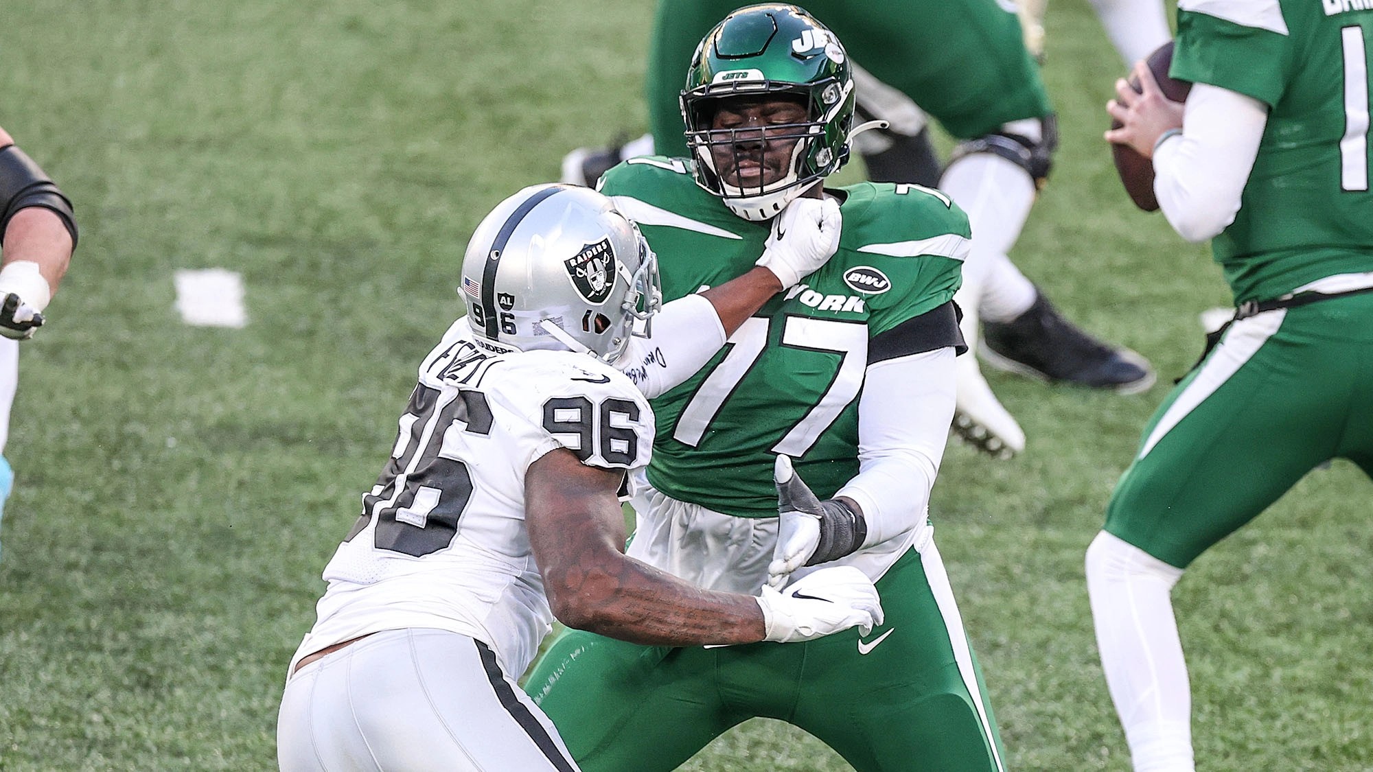 Mekhi Becton, Clelin Ferrell, NY Jets, Raiders