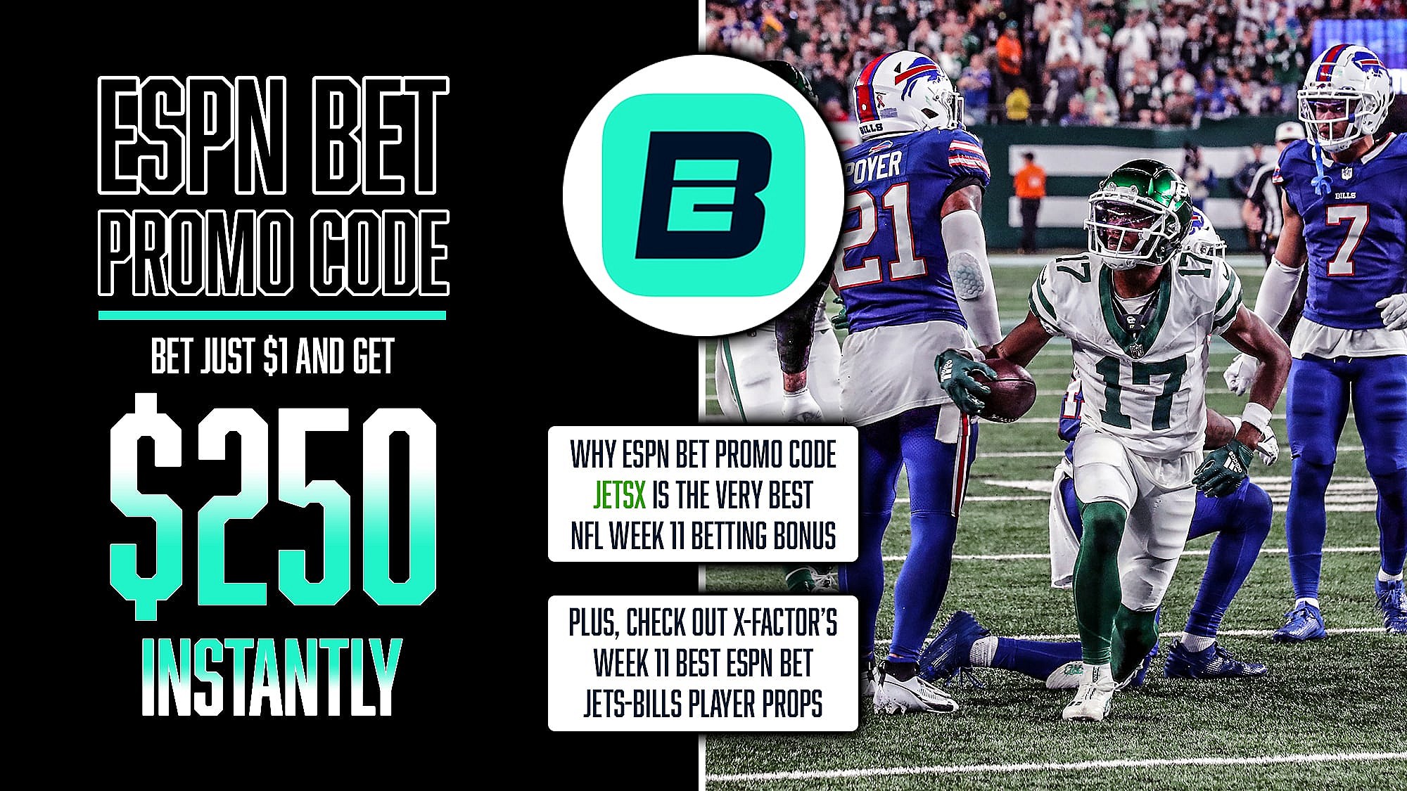 ESPN Bet Promo Code, NFL Week 11, Best Jets-Bills Props