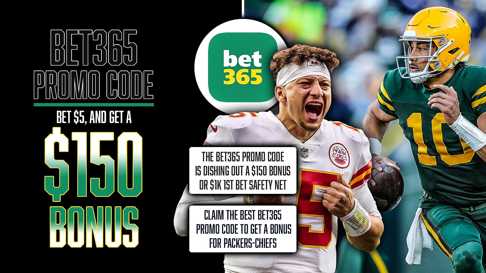 bet365 Promo Code, Get $150 Bonus, GB-KC, NFL Week 13