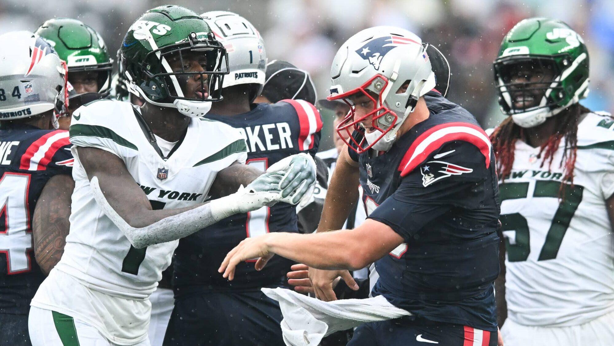 Sauce Gardner, Mac Jones, New York Jets, New England Patriots
