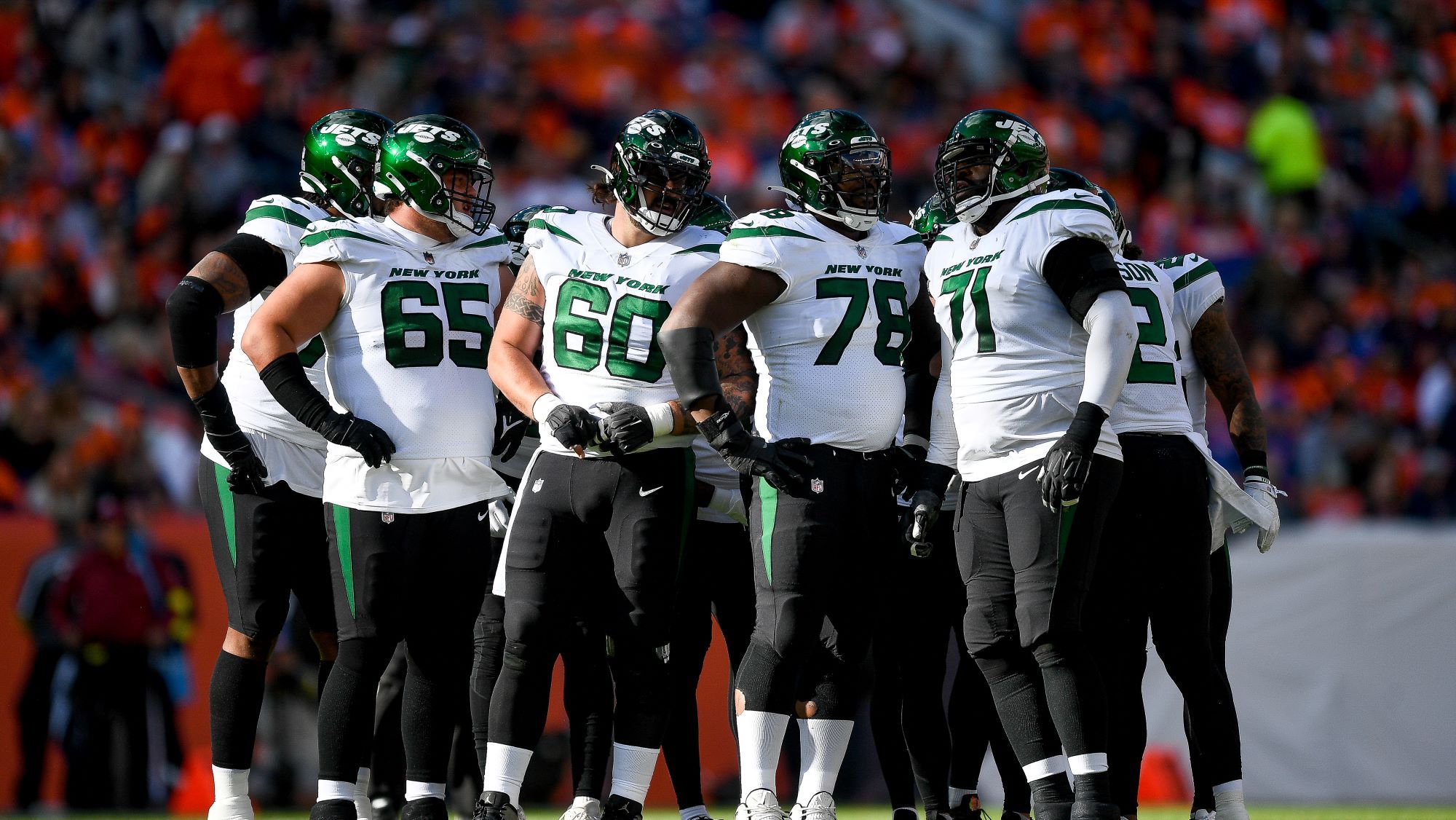 Nate Herbig, Connor McGovern, Laken Tomlinson, Duane Brown, New York Jets