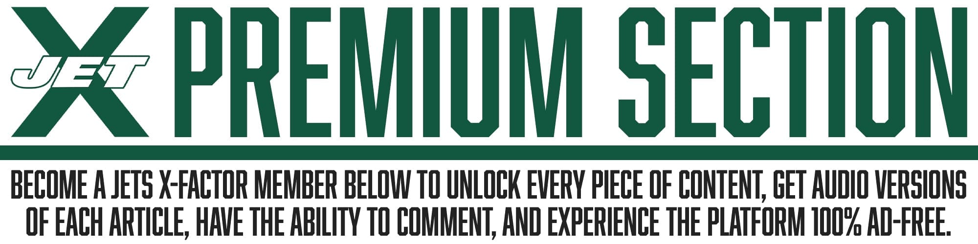 Jets X-Factor Premium Section