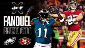 Get the Best FanDuel Promo Code, Philadelphia Eagles vs. San Francisco 49ers, NFC championship game, A.J. Brown, Christian McCaffrey