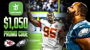 DraftKings Promo Code, $1,050 Sportsbook Bonus, Chiefs vs. Eagles, Super Bowl 57, Chris Jones, Fletcher Cox