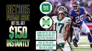 bet365 Promo Code NFL, Get $150 Bonus, Week 8, New York Jets vs. New York Giants