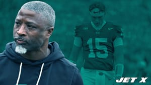 Aaron Glenn, Drew Allar, New York Jets, Getty Images, Jet X Graphic