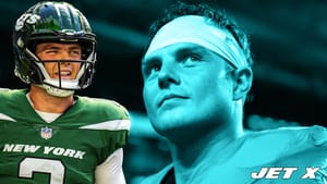 Zach Wilson, New York Jets, Miami Dolphins, Getty Images, Jet X Graphic