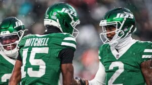 Adonai Mitchell, Tyrod Taylor, New York Jets