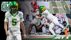 Dante Moore, Peach Bowl Pick-6, NY Jets Draft Film