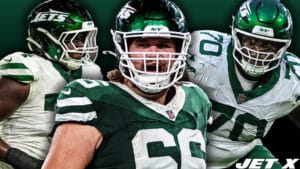 Joe Tippmann, Olu Fashanu, Armand Membou, New York Jets, Jet X Graphic