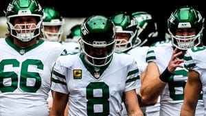 Aaron Rodgers, Joe Tippmann, NY Jets, 2024