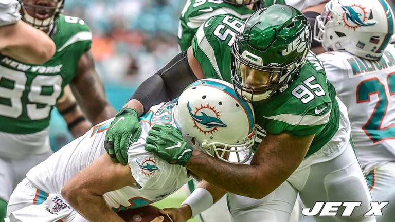 Quinnen Williams and Ryan Fitzpatrick