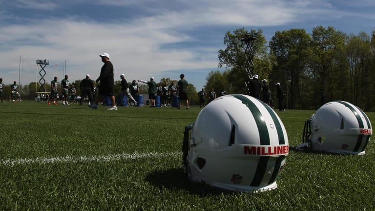 FLORHAM PARK, NJ - MAY 10: General view during New York Jets Rookie Minicamp on May 10, 2013 at the Atlantic Health Jets Training Center in Florham Park, New Jersey.