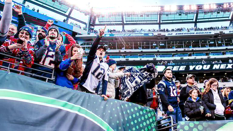 Patriots Fans, Jets Fans, MetLife Stadium