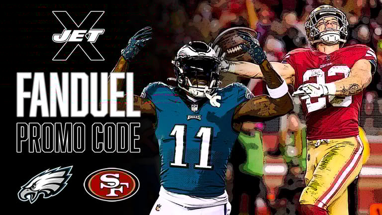 Get the Best FanDuel Promo Code, Philadelphia Eagles vs. San Francisco 49ers, NFC championship game, A.J. Brown, Christian McCaffrey