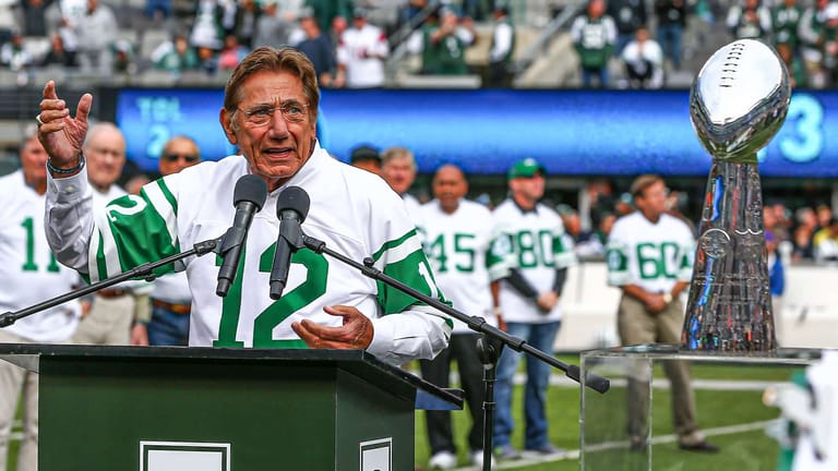Joe Namath, NY Jets, Super Bowl, Jersey, Retired