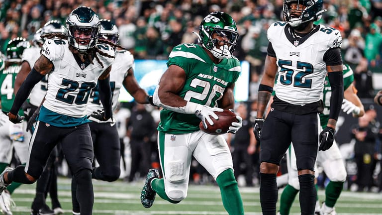 NY Jets, Breece Hall, Eagles, Win