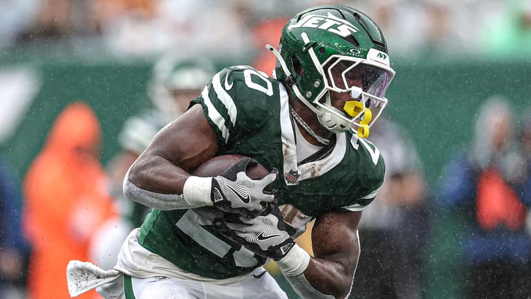 Breece Hall, NY Jets, RB, NFL, Broncos, Stats