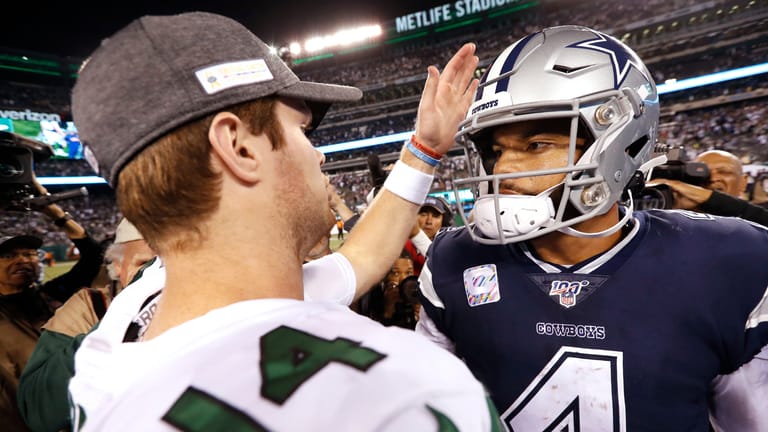 Sam Darnold, Dak Prescott, New York Jets, Dallas Cowboys, Getty Images