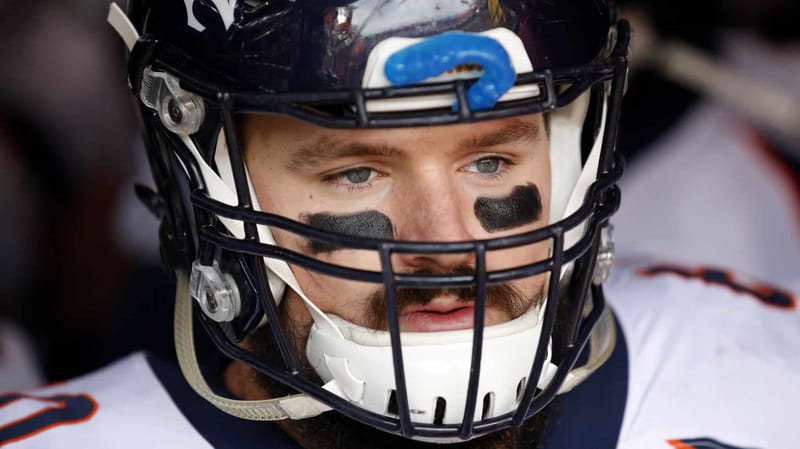 LANDOVER, MD - DECEMBER 24: Offensive guard Connor McGovern #60 of the Denver Broncos waits to take the field against the Washington Redskins at FedExField on December 24, 2017 in Landover, Maryland.