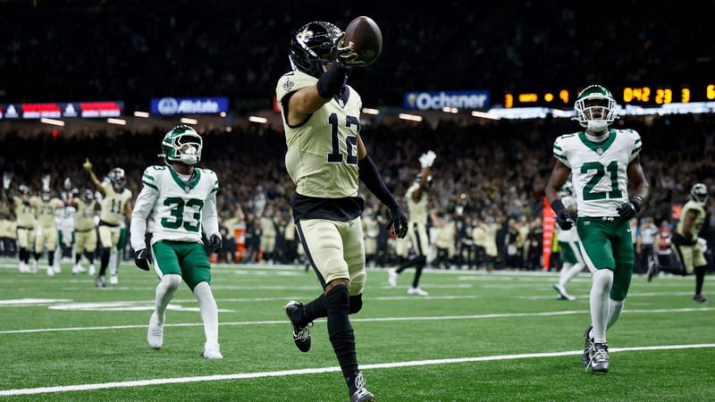 Chris Olave, New Orleans Saints, New York Jets, Getty Images