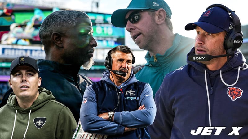 Aaron Glenn, Liam Coen, Ben Johnson, Mike Vrabel, Kellen Moore