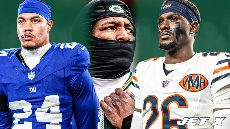 Nahshon Wright, Kingsley Enagbare, Dane Belton, New York Jets, Jet X Graphic