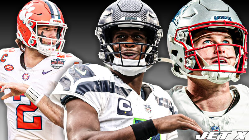 Bailey Zappe, Geno Smith, Cade Klubnik, Jet X Graphic
