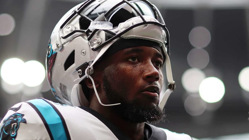 LONDON, ENGLAND - OCTOBER 13: James Bradberry of Carolina Panthers looks on during the NFL game between Carolina Panthers and Tampa Bay Buccaneers at Tottenham Hotspur Stadium on October 13, 2019 in London, England.