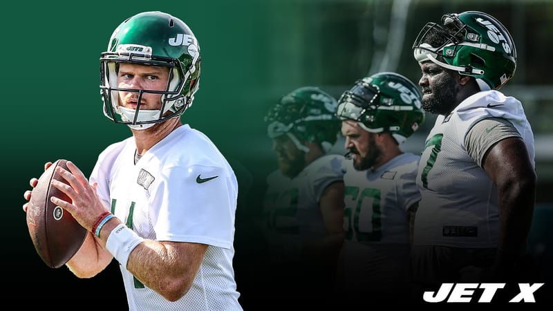 Sam Darnold, Mekhi Becton, Connor McGovern, Greg Van Roten