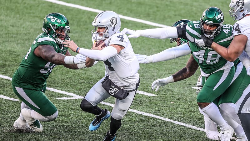 Quinnen Williams, Derek Carr, Jordan Jenkins