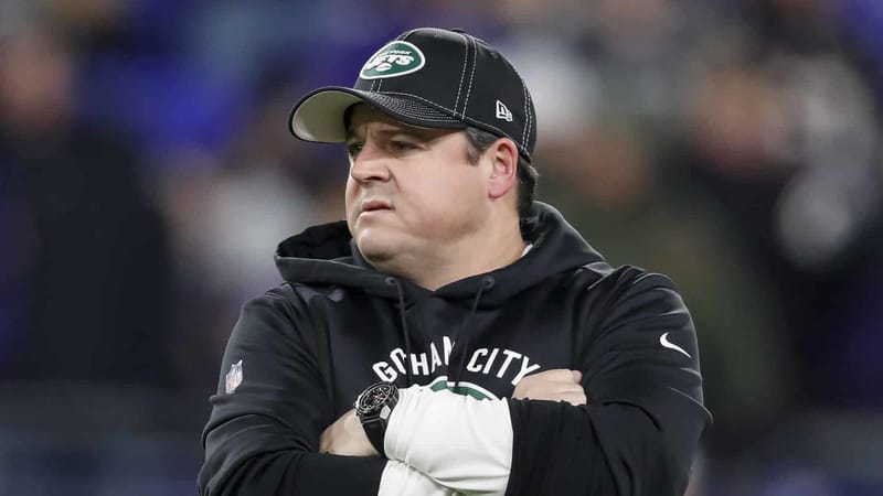 BALTIMORE, MD - DECEMBER 12: Offensive coordinator and quarterbacks coach Dowell Loggains of the New York Jets looks on before the game against the Baltimore Ravens at M&T Bank Stadium on December 12, 2019 in Baltimore, Maryland.