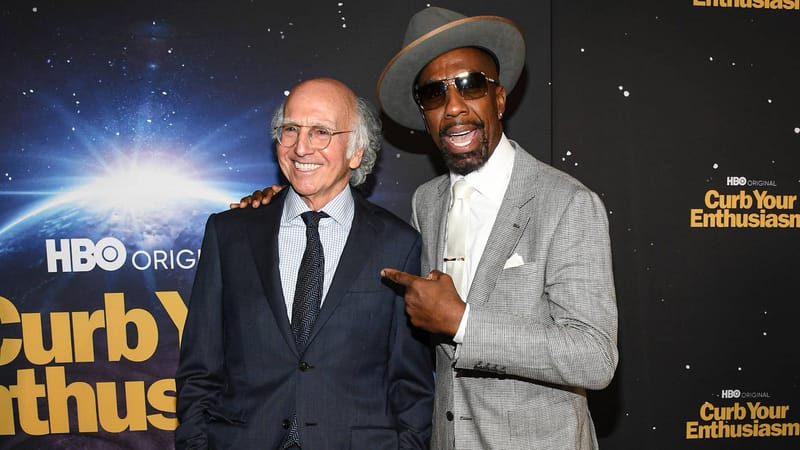 Larry David, JB Smoove, Curb Premiere 2021, NY Jets Fan