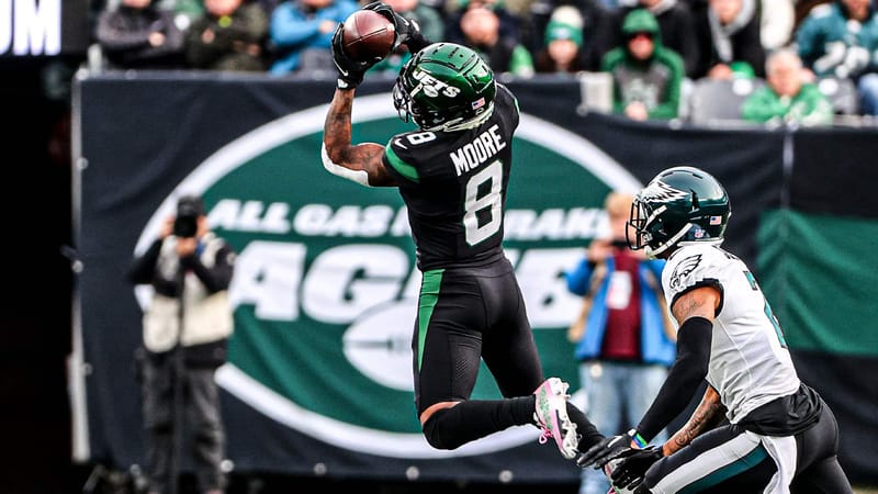 Elijah Moore, NY Jets, Stats, PFF Grade, Injury, Return