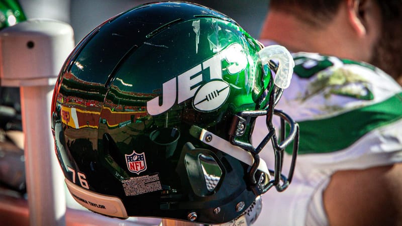 George Fant, Helmet, NY Jets, Stats, PFF Grade, Contract