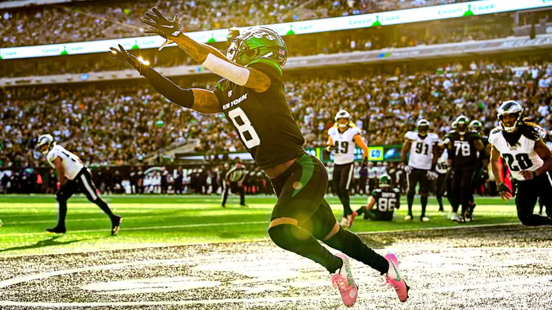 Elijah Moore, NY Jets, Stats, Fantasy, DFS, Best Ball, Dynasty, Projection, Rankings, Or Garrett Wilson