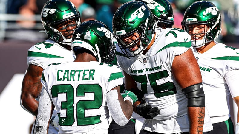 Alijah Vera-Tucker, AVT, NY Jets, Michael Carter, PFF, Stats