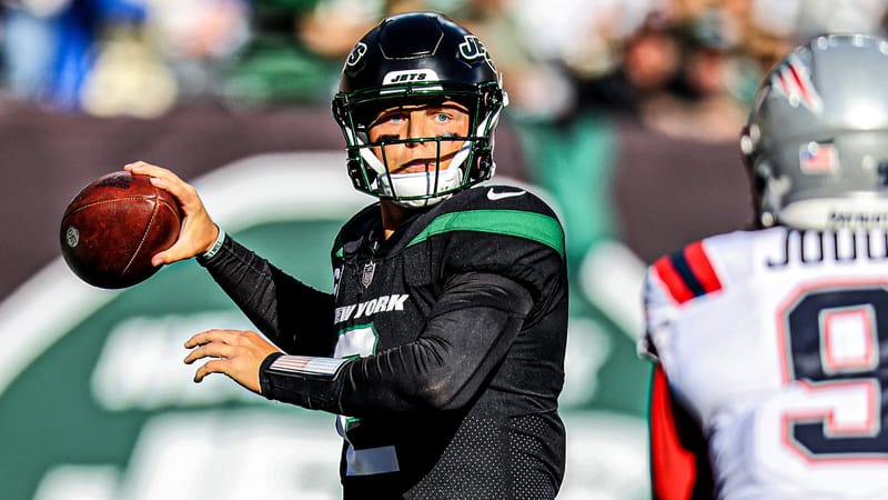 Zach Wilson, NY Jets, Grade, Stats, Film, Highlights, Review, Breakdown, Patriots, 2022