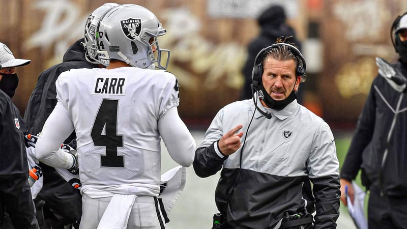 Derek Carr, Greg Olson, NY Jets, QB, OC, Raiders