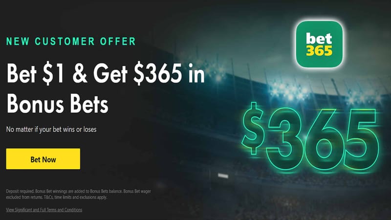 bet365 Promo Code: Bet $1-Get $365 Instant Bonus Guaranteed