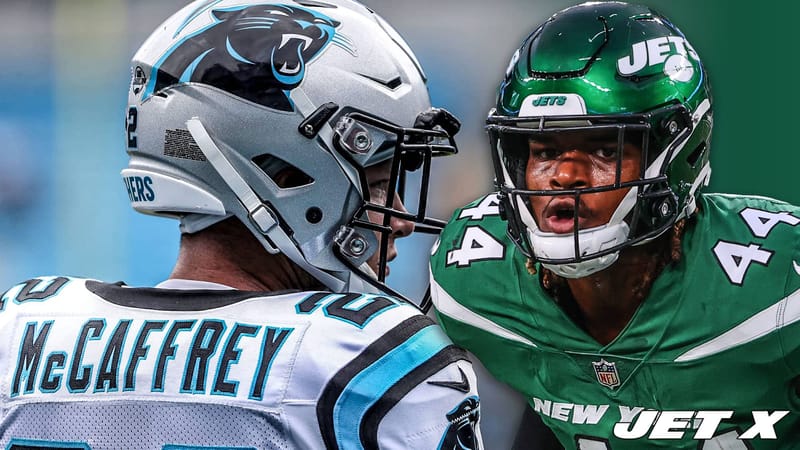 Jamien Sherwood, NY Jets, PFF Grade, Christian McCaffrey, Panthers