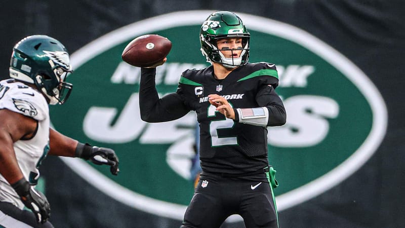 Zach Wilson, NY Jets, Draft, Eagles, Highlights, Fantasy, DFS, Pickup, Waiver