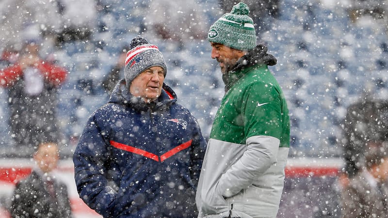 Aaron Rodgers, Bill Belichick, NY Jets, Patriots, HC